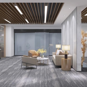 现代风格公司休息区3D模型下载